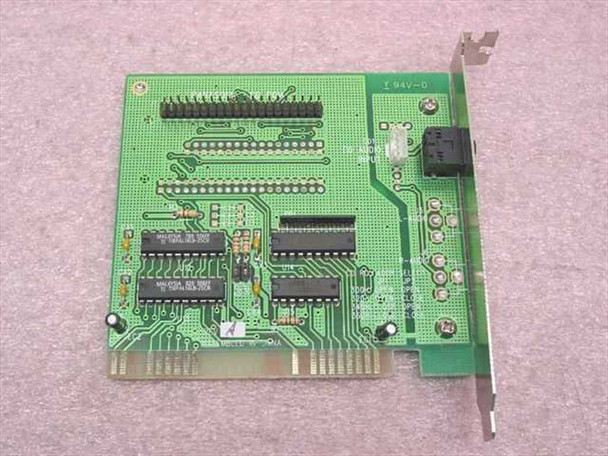 Panasonic CD-ROM ISA card PCB top view showing multiple ICs, solder traces, and 4-pin power/audio connector on right side