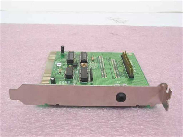 Panasonic CD-ROM ISA interface card front view showing PCB with ICs, proprietary CD-ROM header connector, and 3.5mm audio out jack on bracket