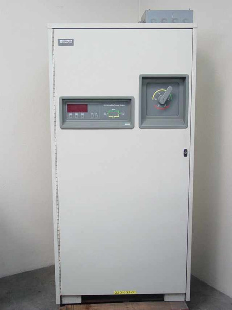 Emerson Computer Power AP340 30kVA UPS – front view of floor-standing cabinet with control panel and rotary bypass switch