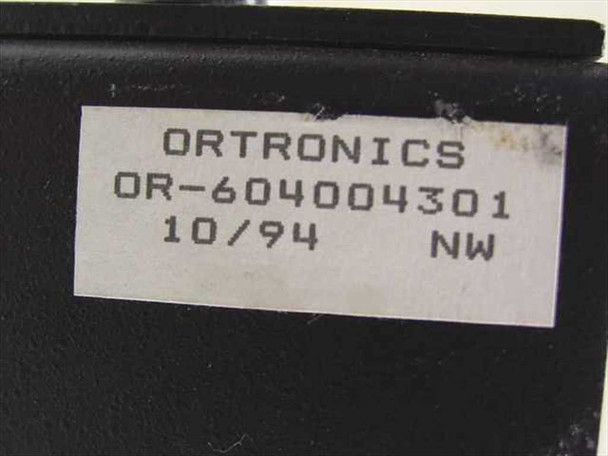 Ortronics OR-604004301 hinged wall mount bracket label — model number and date code 10/94