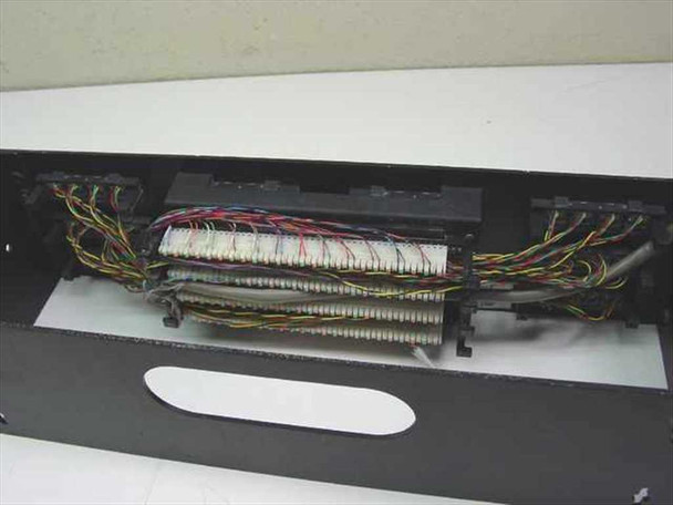 Ortronics OR-809004910 patch panel – interior top-down view showing punch-down block and multi-colored wiring