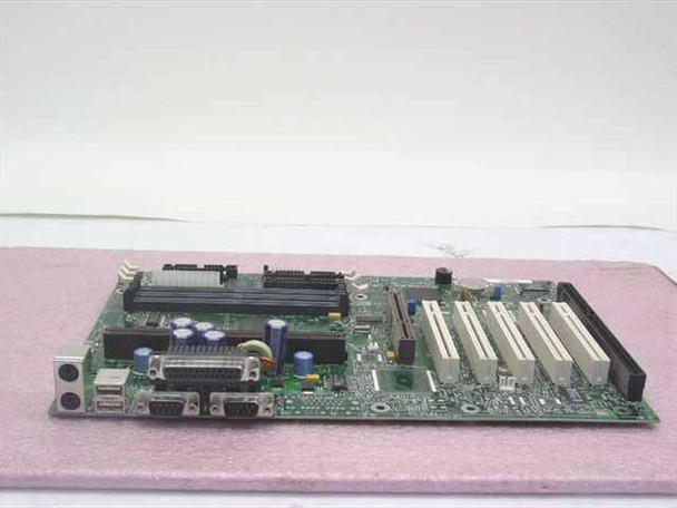Gateway 4000532 Slot 1 motherboard – angled front view showing PCI slots, rear I/O panel, and CPU slot