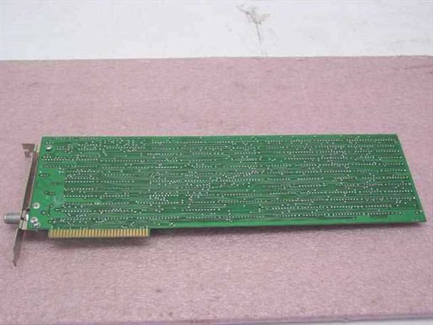 Racore A8102-000 LANPAC II ISA network card – solder-side (bottom) view showing full-length ISA edge connector and BNC bracket