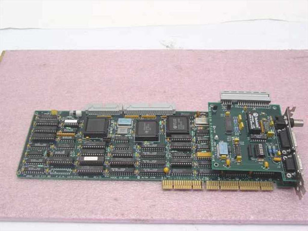 Altos 615-24565-001 Rev B PCA DB circuit board with 615-24563-001 Base I/O expansion card — top-down view showing full ISA board layout and ICs