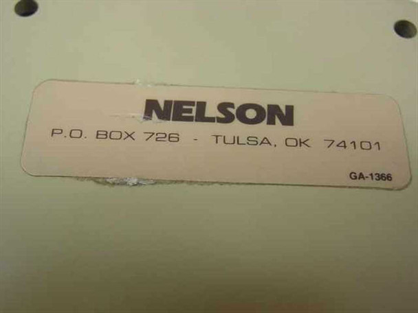 Nelson TA119-012 GZ thermal switch — bottom label showing Nelson brand name and Tulsa, OK address with code GA-1366