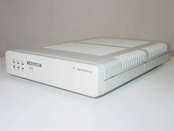 Motorola Vanguard 311 ISDN Router left-side angled view showing front label and Motorola branding