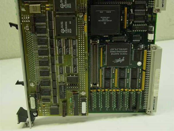 PT-VME141 PCB close-up — showing Allegro/signature IC and additional logic chips with VMEbus edge connector visible