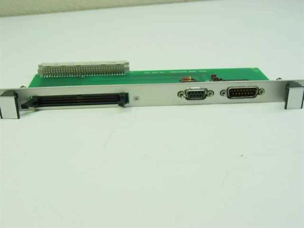 Bill West Inc PC002 Power Signal Board — front bracket view showing DB9 and DB15 D-sub connectors and top card-edge connector