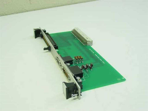 Bill West Inc PC002 Power Signal Board — angled front-left view showing DB9 and DB15 connectors on bracket and card-edge connector at top right