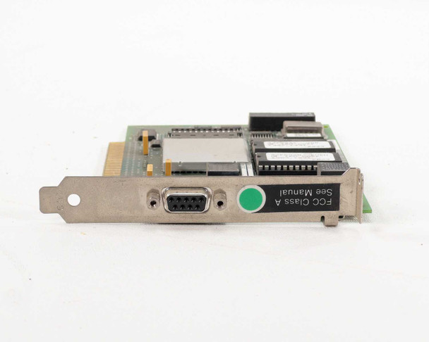 IBM 92F5922A ISA network card — second angled front view showing DB9 connector and green FCC Class A label