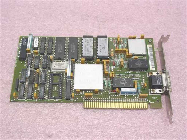 IBM 25F8886 Token Ring ISA adapter card – component side showing main PCB, ICs, and rear DB9 port bracket