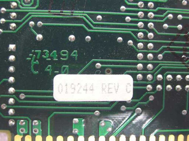 Attachmate UniCard+ PCB rear label showing part number 019244 REV C and date code 73494