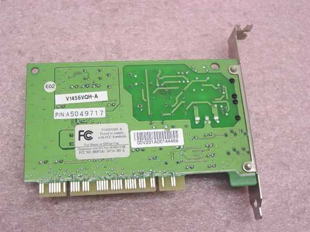 Askey V1456VQH-A PCI modem card – solder side showing part number A5049717, FCC label, and PCI edge connector