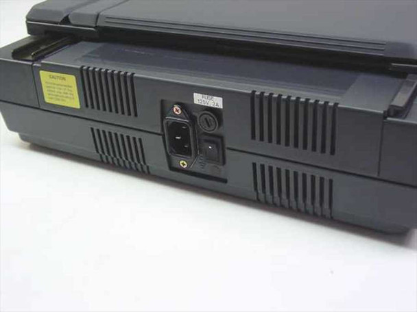 Savin SP2100 – rear panel showing IEC AC power inlet, power switch, and ventilation grilles