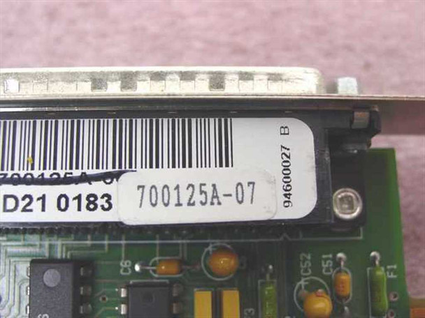 SGT 700125A-07 label close-up showing part number 700125A-07, date code 94600027 B, and barcode on bracket