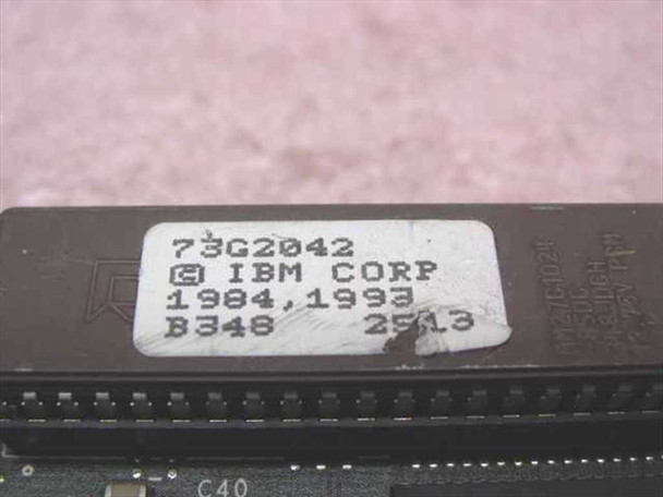 IBM 73G2042 chip label close-up showing part number, IBM Corp copyright 1984/1993, date code B348