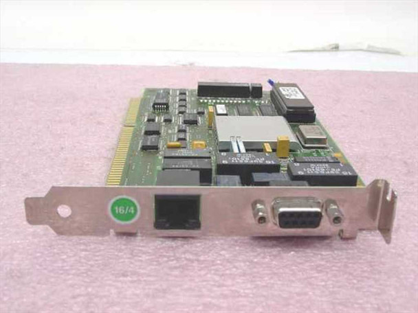 IBM 73G2042 16-Bit ISA Token Ring Adapter Card – front bracket view showing 16/4 label, RJ45 and DB9 connectors
