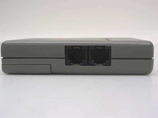 LeeMah DataCom InfoKey Interface Module – end view showing two RJ11C/W modular jack ports