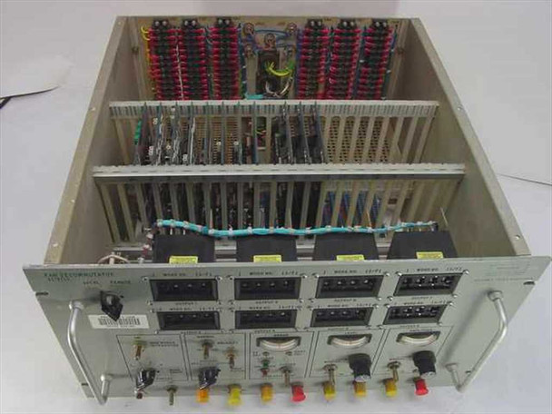 Hughes 3275720 PAM Decommutator – top-down view showing open chassis with internal PCBs, wiring harness, and card slots