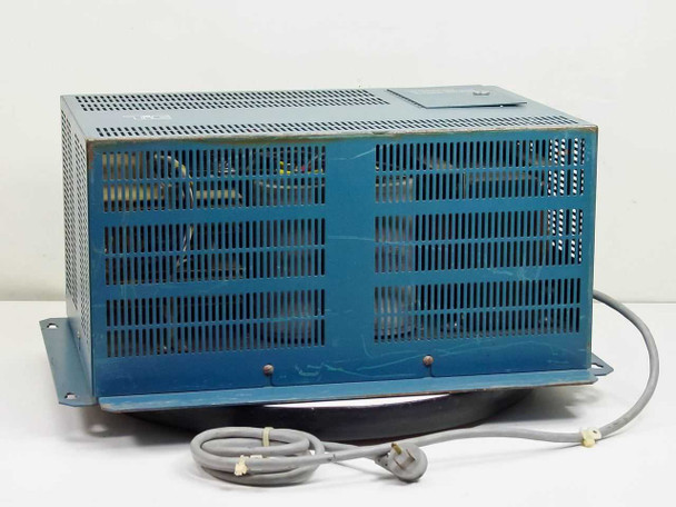 Tie Communications 2260A PBX Telephone Power Supply – front-left angled view showing ventilated blue enclosure and AC power cord