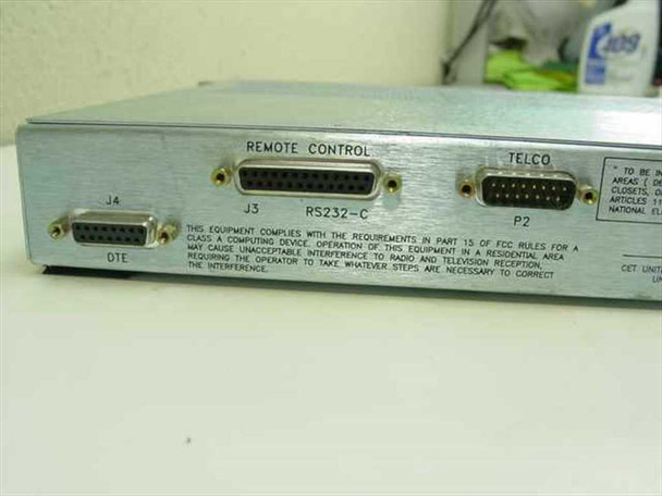 Telco Systems 3100-40 rear connector panel – DTE DB25 port (J4), RS232-C DB25 port (J3), Remote Control port, and Telco DB25 port (P2)