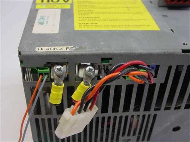 Alitec ALI LA21 N power supply – rear output terminal area showing screw terminals, multi-color wire harness, and Molex-style white connector