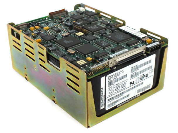 Seagate ST43401ND 4.3GB HVD Wide SCSI hard drive — top view showing controller PCB with ICs and 68-pin SCSI connector