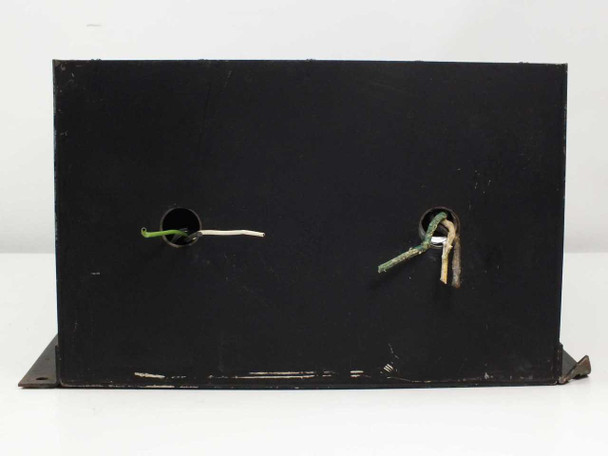 RF Interonics RF2910 Bay Filter Assembly – rear panel view with two wired lead pass-through holes