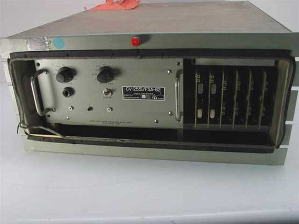 Tele-Signal 684A CV-2551/FSA-82 — top-angle front view showing front panel controls, red indicator light, and slot card cage on right