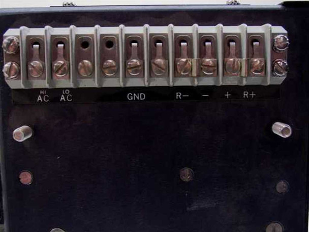 ERA Transpac LS324 — screw terminal block closeup showing HI AC, LO AC, GND, R−, −, +, R+ terminal labels