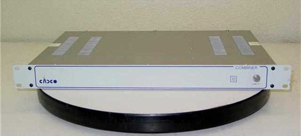 Cadco Systems 12-1000 12-Input Passive RF Combiner — front panel view showing Cadco logo and 1U rackmount chassis