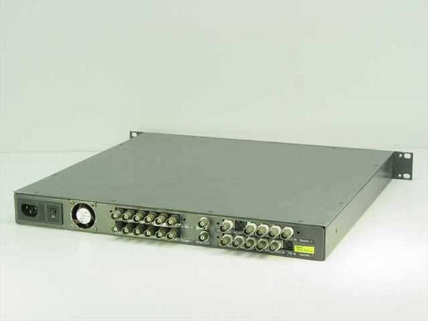 Nova Systems NovaBlox C-4 Video Processing System — rear panel overview showing IEC power inlet, rotary knob, and full array of BNC connectors in two rows