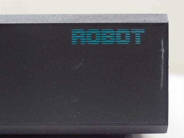 Robot Research MV25 — close-up of ROBOT logo on top of chassis showing minor surface scuffing
