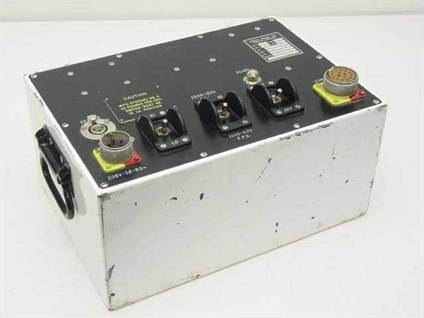 Photo-Sonics 22-1099-100 Control Box top panel view showing multi-pin connectors, toggle switches, and HI/LO selector with yellow-accented terminals