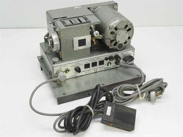 Grass Instruments C4R Kymograph 35mm Camera and Controller full system view with foot pedal switch on controller base