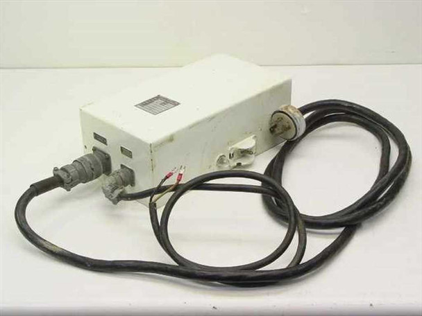Photo-Sonics 35mm-4B camera power supply – front left view showing military circular output connectors and attached cables