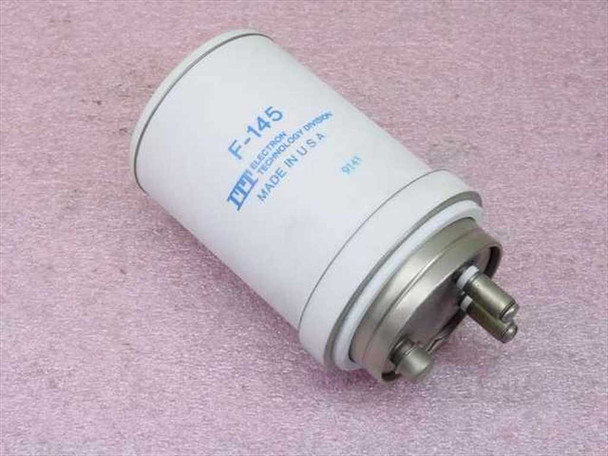 ITT Electron Technology F-145 ceramic hydrogen thyratron tube – side view showing white ceramic body and metal base with pins