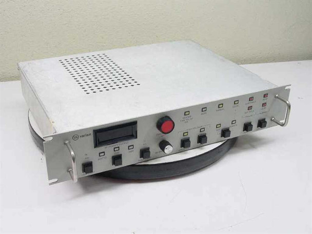 Varian VJW-2722H1 Remote Control Unit front panel with RF power output display and controls — 2U rackmount chassis, slight scuffing on top surface