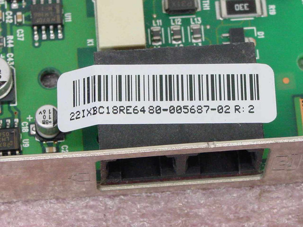 US Robotics Sportster 005687-02 label closeup showing part number 80-005687-02 and hardware revision R: 2