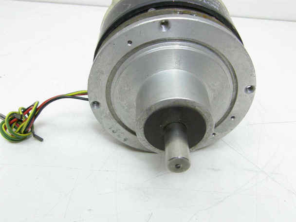 Papst-Motoren KG 933 8018 004 shaft-end view showing cylindrical output shaft with cross-pin hole and flange face