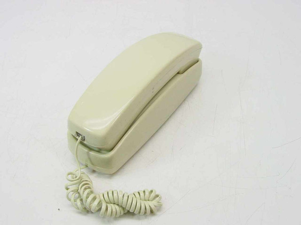 GPX GPT410 HAC slimline corded telephone — left side view showing handset and coiled cord