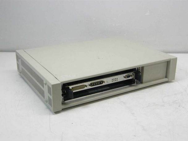 Hybricon 078-360 Reference Board Test Module – front and top angled view showing card cage opening with DB-style edge connectors and beige chassis