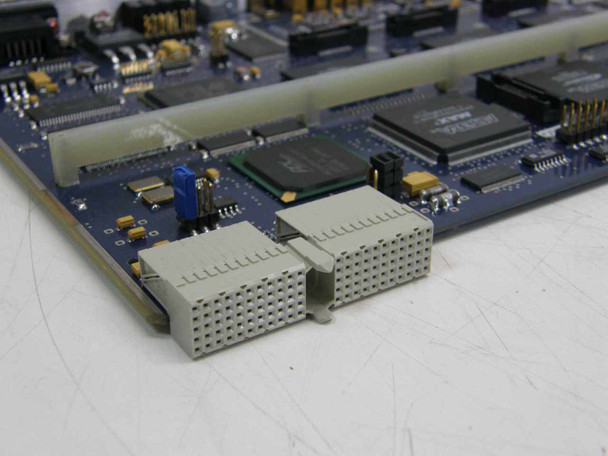 APW HARP internal board close-up showing dual header connectors and Altera FPGA ICs on blue PCB