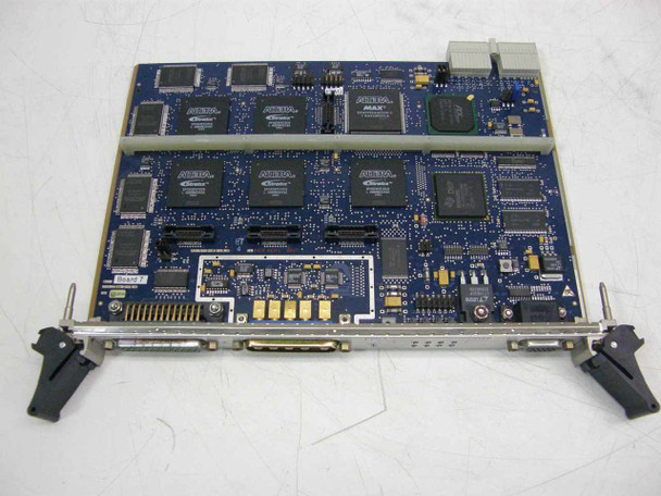 APW HARP FPGA/DSP board – top view showing multiple Altera MAX FPGA chips on blue double-height card with ejector handles