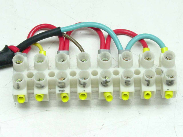 Elpac WRI 2721 power supply multi-pin terminal block output connector with color-coded wiring leads