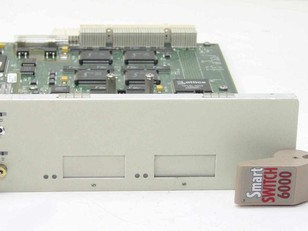 Cabletron 6H123-50 Smart Switch 6000 Ethernet Module – right-side view of module showing Lattice ICs on PCB and Smart Switch 6000 branding tab