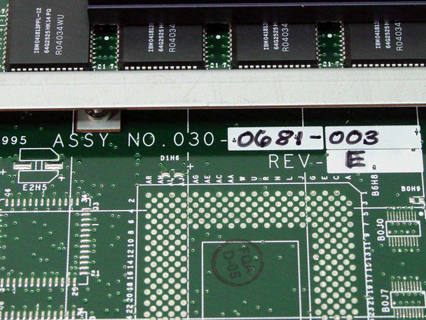 SGI 030-0681-003 board label closeup showing assembly number 030-0681-003 and revision E marking