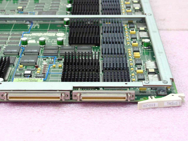 Silicon Graphics KONA-DG4 module board lower section close-up showing dual high-density connector ports and memory arrays with label markings