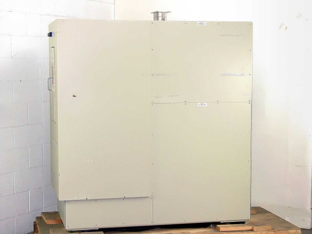 CMS PS-700 Laser Marking System — rear view of large floor-standing cabinet showing exhaust vent port on top