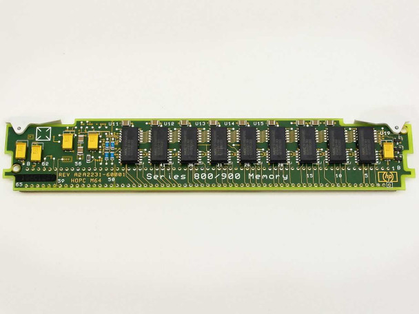 HP A2231-60001 Series 800/900 Memory module – reverse side showing additional memory chips and 'Series 800/900 Memory' silkscreen label
